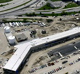 Drone Shot of Detroit Metropolitan Airport North Terminal Expansion