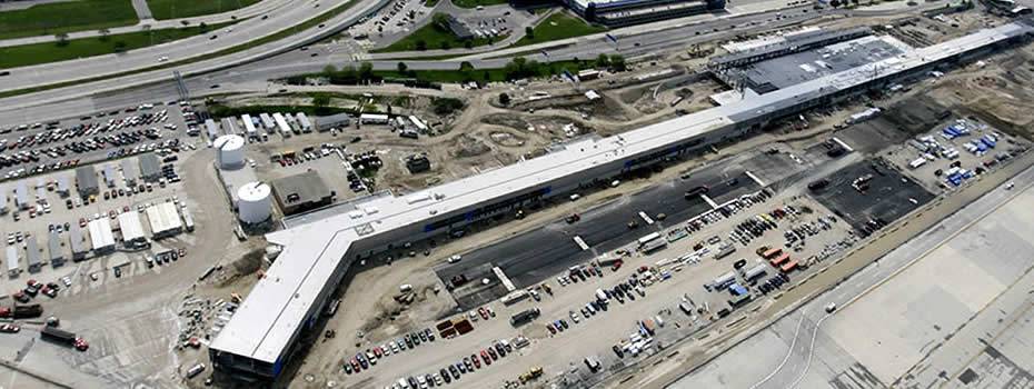 Arial View of Detroit Metropolitan Airport North Terminal Expansion
