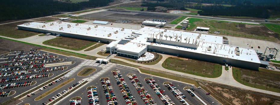 Arial View of Mercedes Automotive Assembly
