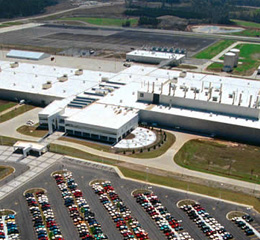 Arial View of Mercedes Automotive Assembly